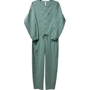 Lululemon Ventlight Zippered Jumpsuit  One Piece Quick Dry Size 4 Tidewater Teal